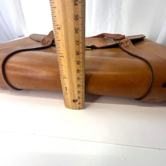 Vintage Executive Briefcase Leather with Braided Detail 16" x 13" Rare Computer - Picture 7 of 13